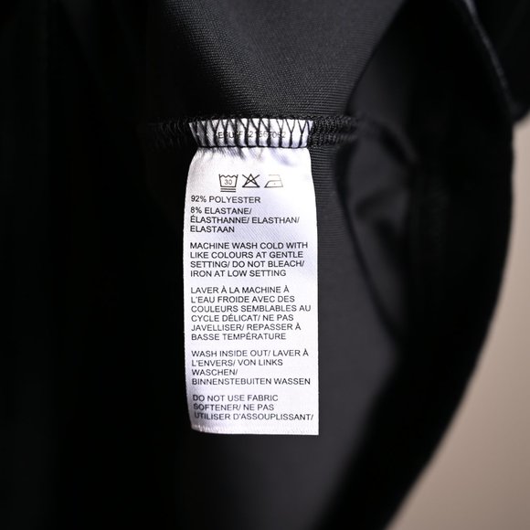 Black Velvet Mock Neck top with Short Sleeves, Petite L by Lord & Taylor - Picture 4 of 5